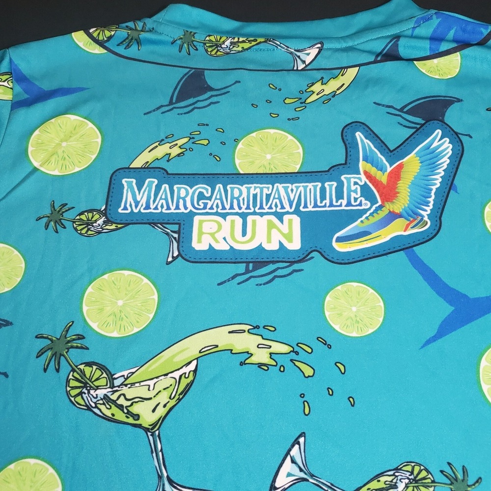 Margaritaville Run Top - Salt, Lime, Shark Fins - Lightweight Stretchy Women's L - Picture 3 of 7